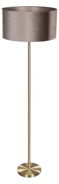 Állólámpa sárgaréz lábbal és taupe bársony lámpabúrával 50 cm - Simplo