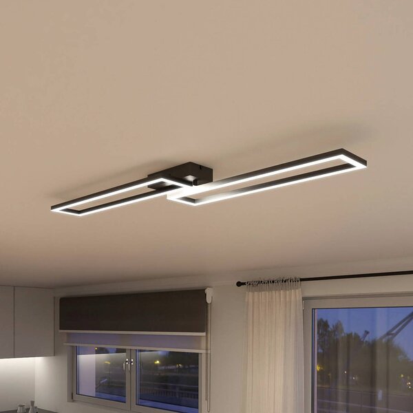 Tint Müller Licht LED mennyezeti lámpa Ciso, RGB, CCT, fekete, dimmelhető, Fekete, Nappali / Étkező, fém, Modern