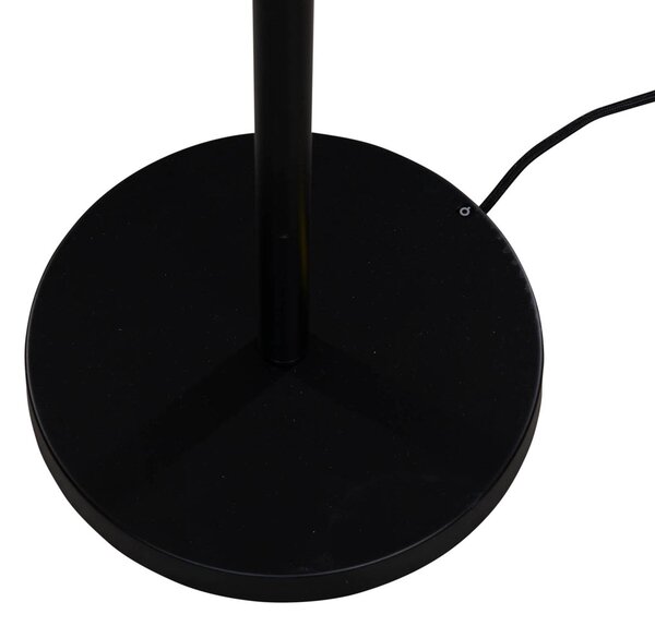 Állólámpa fekete színű, barna bársony lámpabúrával, 40 cm - Simplo