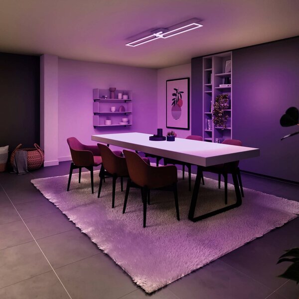 Tint Müller Licht LED mennyezeti lámpa Ciso, RGB, CCT, fekete, dimmelhető, Fekete, Nappali / Étkező, fém, Modern