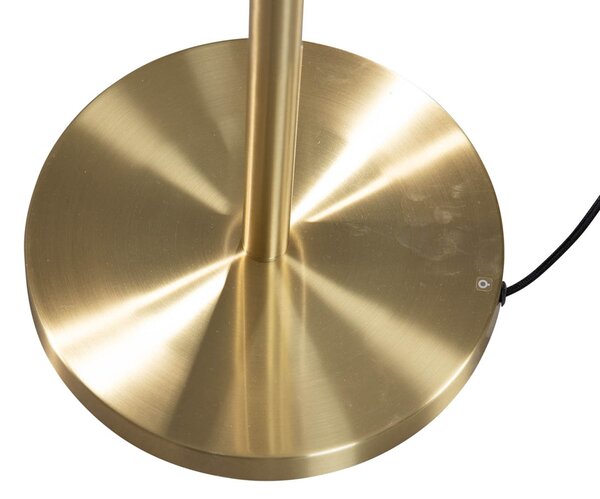 Állólámpa sárgaréz lábbal és krokodilmintás bársony lámpabúrával 50 cm - Simplo