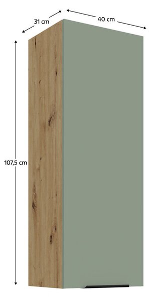 Felső szekrény, aquamarine/artisan tölgy, ARSANY 40 G-108 1F