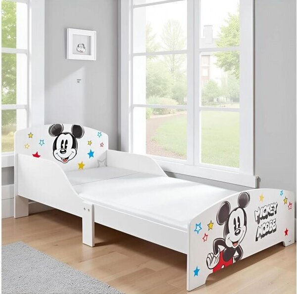 Mickey Mouse gyermekfaágy 77×143×60 cm – 70×140 cm-es matracra való rácsos alvófelülettel, WD17780