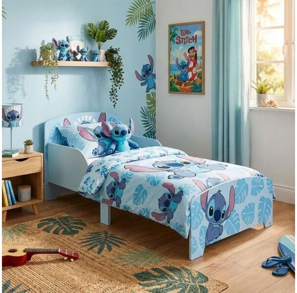 Lilo & Stitch gyermekfaágy 77×143×60 cm – 70×140 cm-es matracra való rácsos alappal, WD17781