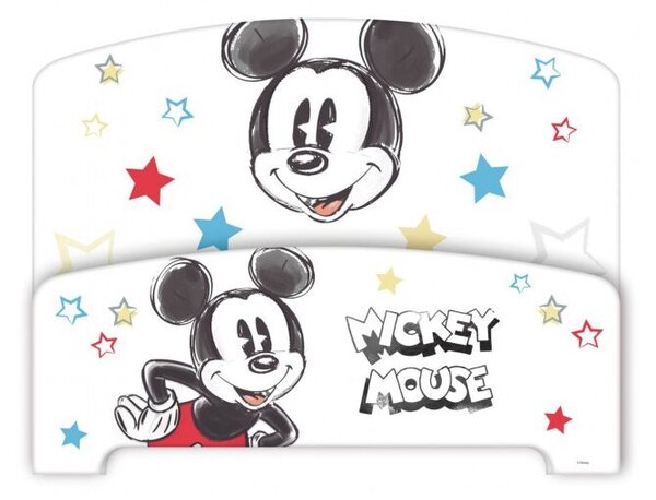 Mickey Mouse gyermekfaágy 77×143×60 cm – 70×140 cm-es matracra való rácsos alvófelülettel, WD17780