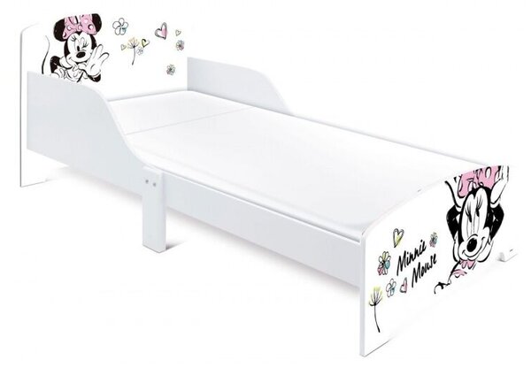 Minnie Mouse gyermekfaágy 77×143×60 cm – 70×140 cm-es matracra való rácsos alappal, WD17779