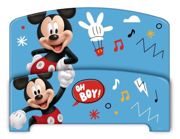 Mickey Mouse gyermekfaágy 77×143×60 cm – 70×140 cm-es matracra való rácsos alvófelülettel, WD17778