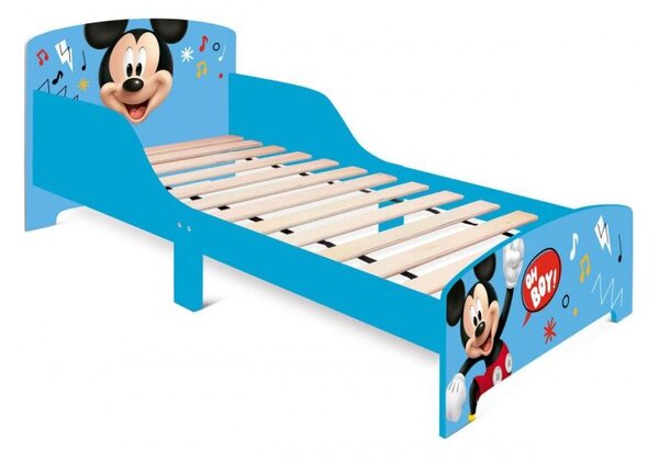 Mickey Mouse gyermekfaágy 77×143×60 cm – 70×140 cm-es matracra való rácsos alvófelülettel, WD17778