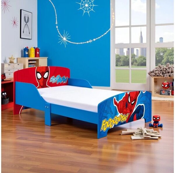 Spiderman gyermekfaágy 77×143×60 cm – 70×140 cm-es matracra való rácsos alvófelülettel, SM17776