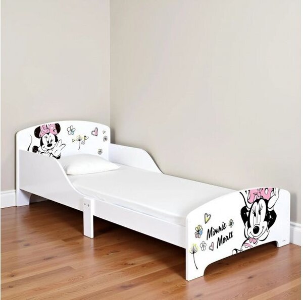 Minnie Mouse gyermekfaágy 77×143×60 cm – 70×140 cm-es matracra való rácsos alappal, WD17779