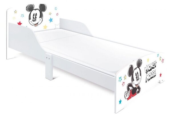 Mickey Mouse gyermekfaágy 77×143×60 cm – 70×140 cm-es matracra való rácsos alvófelülettel, WD17780