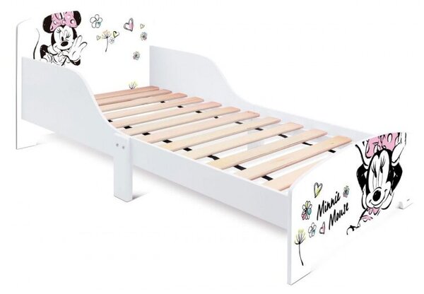 Minnie Mouse gyermekfaágy 77×143×60 cm – 70×140 cm-es matracra való rácsos alappal, WD17779