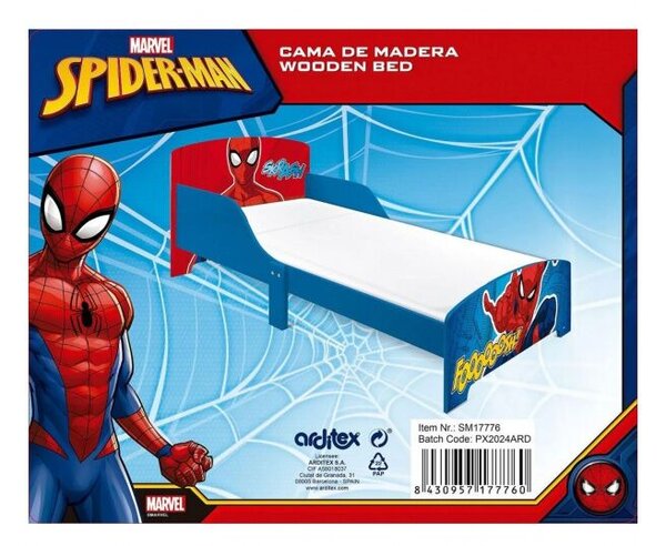 Spiderman gyermekfaágy 77×143×60 cm – 70×140 cm-es matracra való rácsos alvófelülettel, SM17776