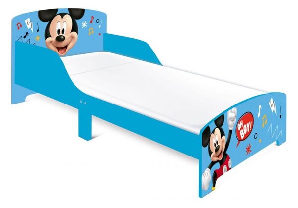 Mickey Mouse gyermekfaágy 77×143×60 cm – 70×140 cm-es matracra való rácsos alvófelülettel, WD17778