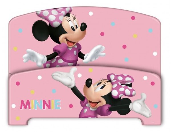 Minnie Mouse gyermekfaágy 77×143×60 cm – 70×140 cm-es matracra való rácsos alappal, WD17777