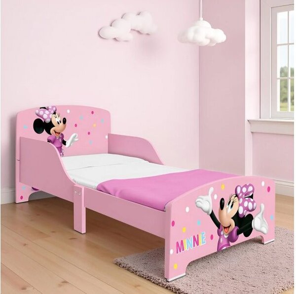 Minnie Mouse gyermekfaágy 77×143×60 cm – 70×140 cm-es matracra való rácsos alappal, WD17777