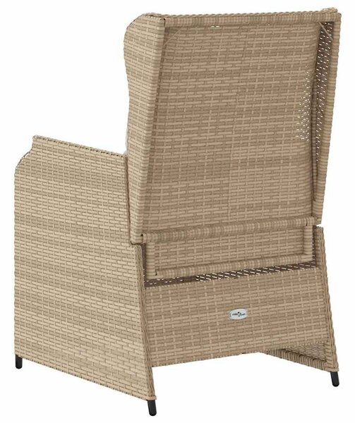 VidaXL Kerti pad 2 db Bézs polirattan