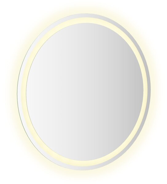 VidaXL Fürdőszobai tükör LED világítással, átlátszó, Ø 70 cm, edzett üveg