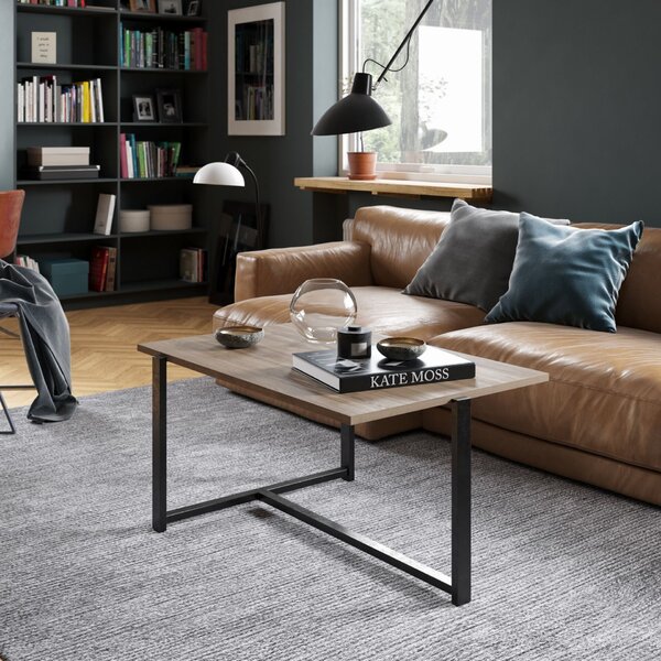 Hanah Home Dohányzóasztal, diófa / Black Merideths - diófa