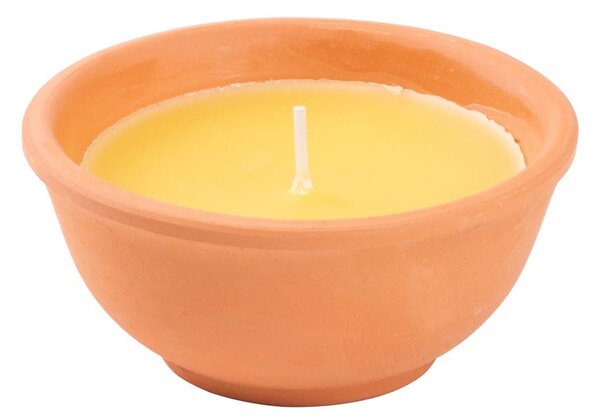 Gyertya Citronella, rovarriasztó, terrakotta, 113 g, 50x110 mm