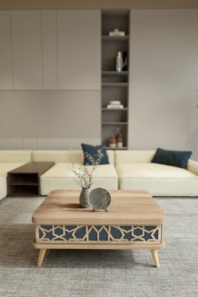 Hanah Home Coffee Table Alaska Blue Ottowa Ada - Alaska, Blue