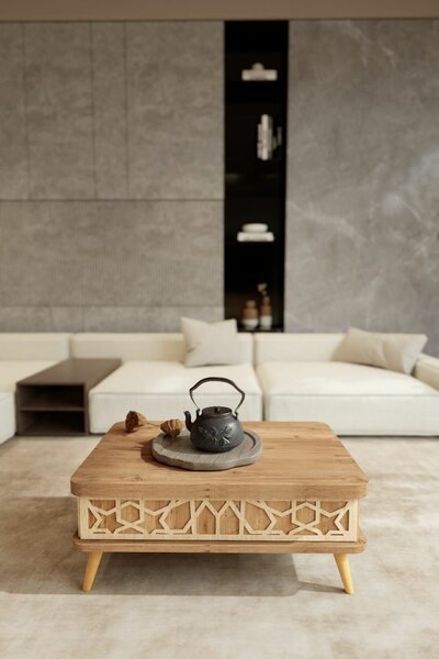 Hanah Home Coffee Table Pine Ottowa Ada - Pine