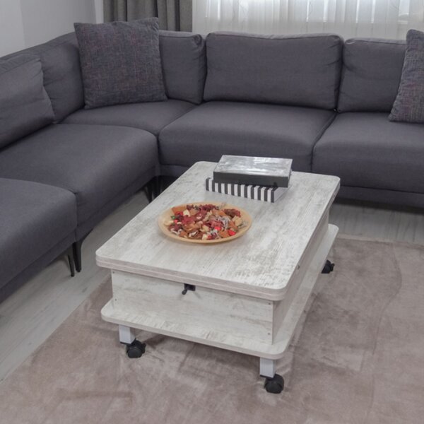 Hanah Home dohányzóasztal Antique White Dy Adt - antik fehér