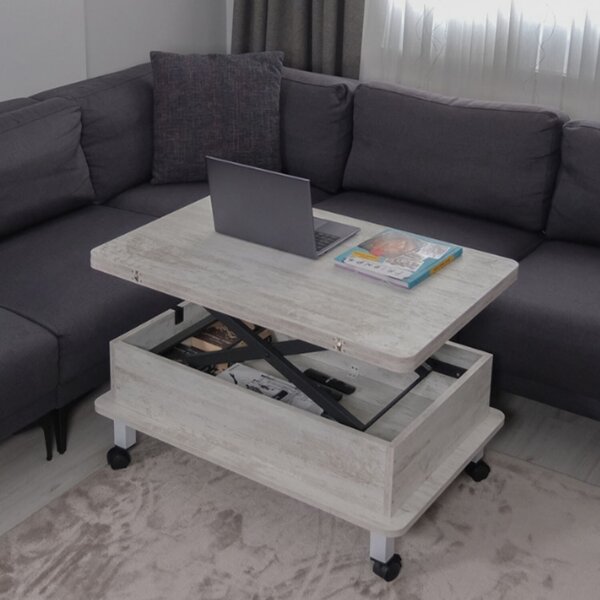 Hanah Home dohányzóasztal Antique White Dy Adt - antik fehér
