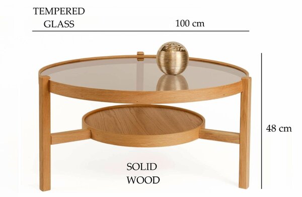 Hanah Home Coffee Table Oak Flora - Oak