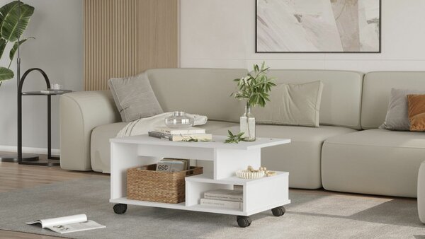 Hanah Home Dohányzóasztal Fehér MIN9-W