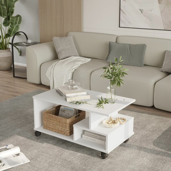 Hanah Home Dohányzóasztal Fehér MIN9-W