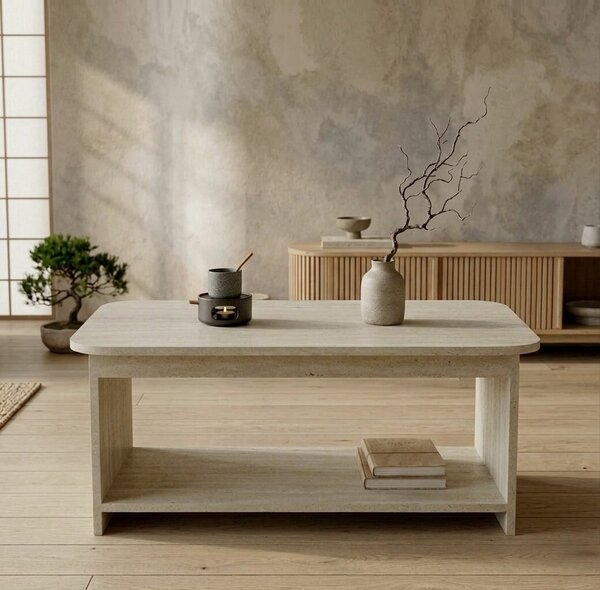 Hanah Home Coffee Table Travertine Chb1-T