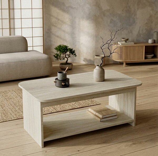 Hanah Home Coffee Table Travertine Chb1-T