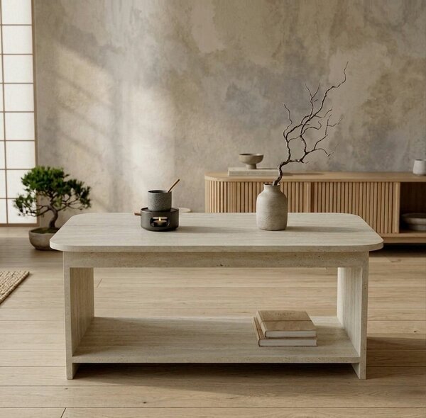 Hanah Home Coffee Table Travertine Chb1-T