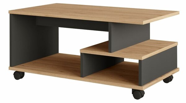 Hanah Home Dohányzóasztal Tölgy Antracit MIN9-SA