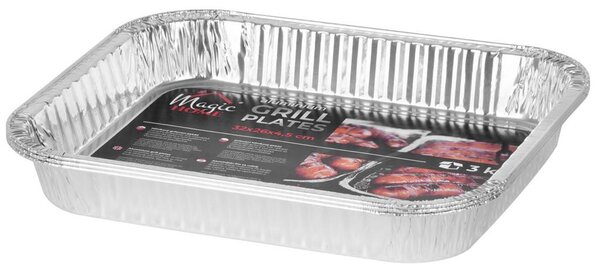 Tepsi MagicHome 32 x 26 x 4,5 cm, 3 db, szögletes, ALU