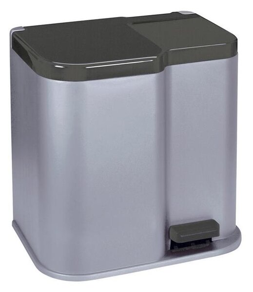 Curver® DUO BIN 21 l, ezüst/fekete szemetes kuka