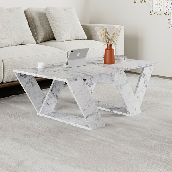 Hanah Home Dohányzóasztal Carrara Márvány Pipra