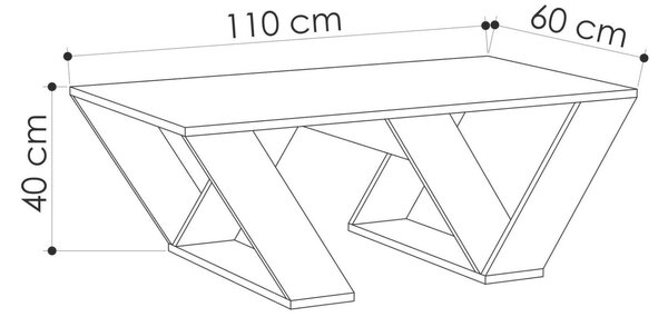 Hanah Home Dohányzóasztal Carrara Márvány Pipra