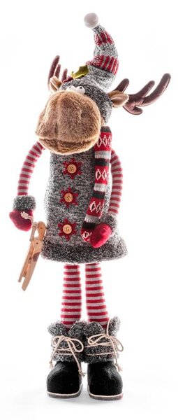 MagicHome karácsonyi dekoráció, Álló rénszarvas őz, 81 cm