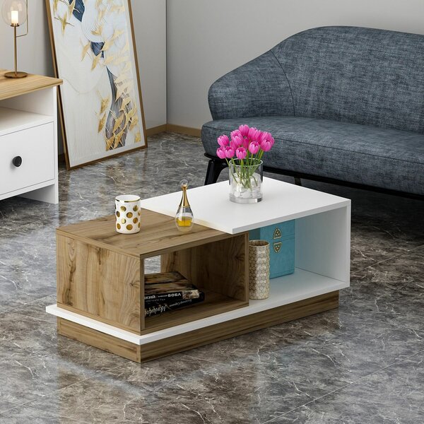 Hanah Home Dohányzóasztal White Oak Viyana - Fehér