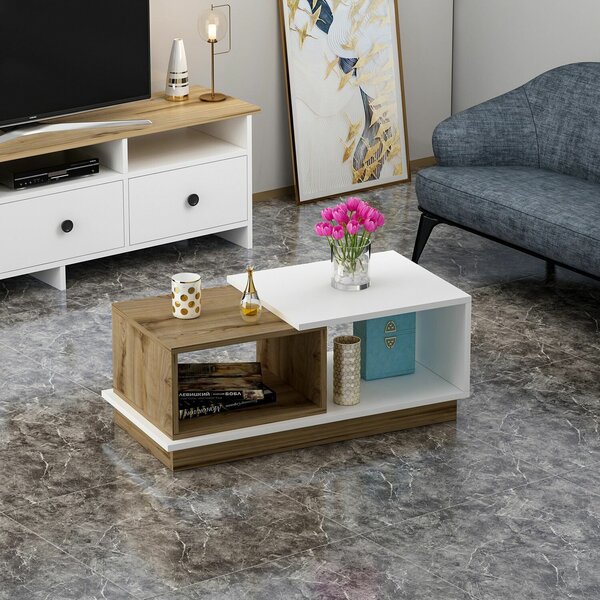 Hanah Home Dohányzóasztal White Oak Viyana - Fehér