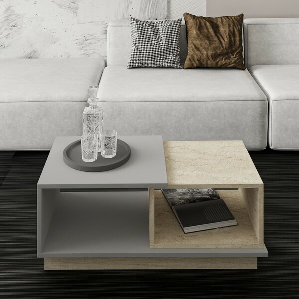 Hanah Home Coffee Table Travertine Grey Consept - Travertine, Grey