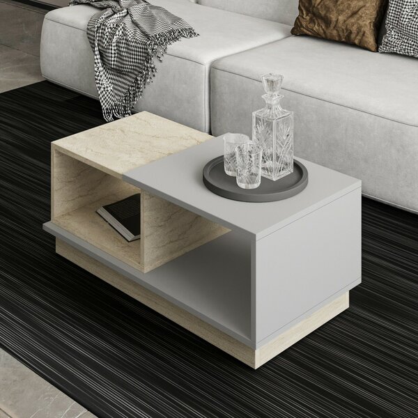 Hanah Home Coffee Table Travertine Grey Consept - Travertine, Grey