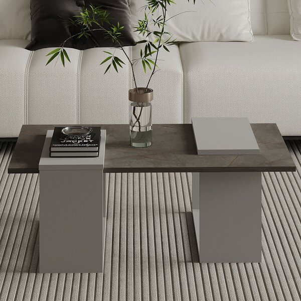 Hanah Home Gordion Marble dohányzóasztal, szürke Matris - Gordion Marble, szürke