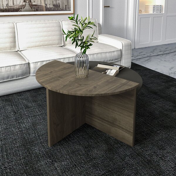 Hanah Home Coffee Table Walnut Anthracite Dolunay - Walnut, Anthracite