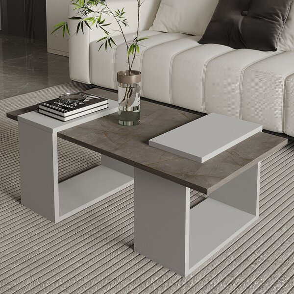 Hanah Home Gordion Marble dohányzóasztal, szürke Matris - Gordion Marble, szürke