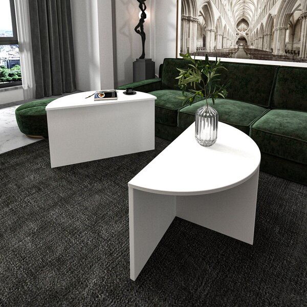 Hanah Home Coffee Table White Dolunay - White