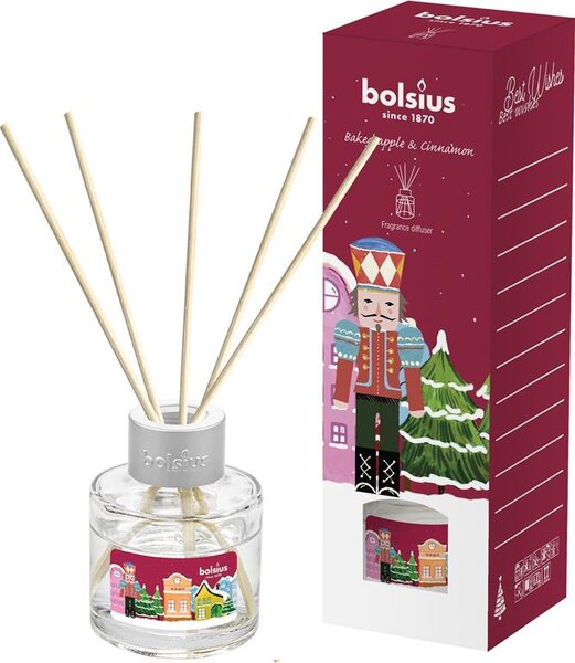 Diffúzor Bolsius Diótörő, Karácsonyi, get cosy, sült alma és fahéj illat, 30 ml