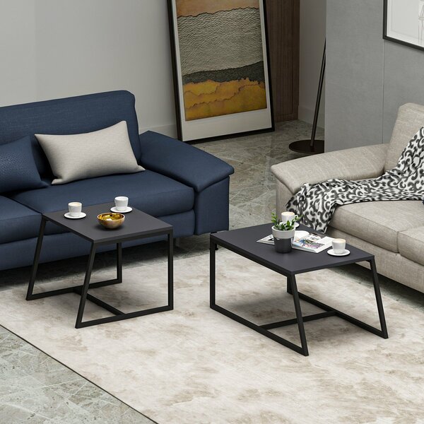 Hanah Home Dohányzóasztal Antracit Minimál - Antracit